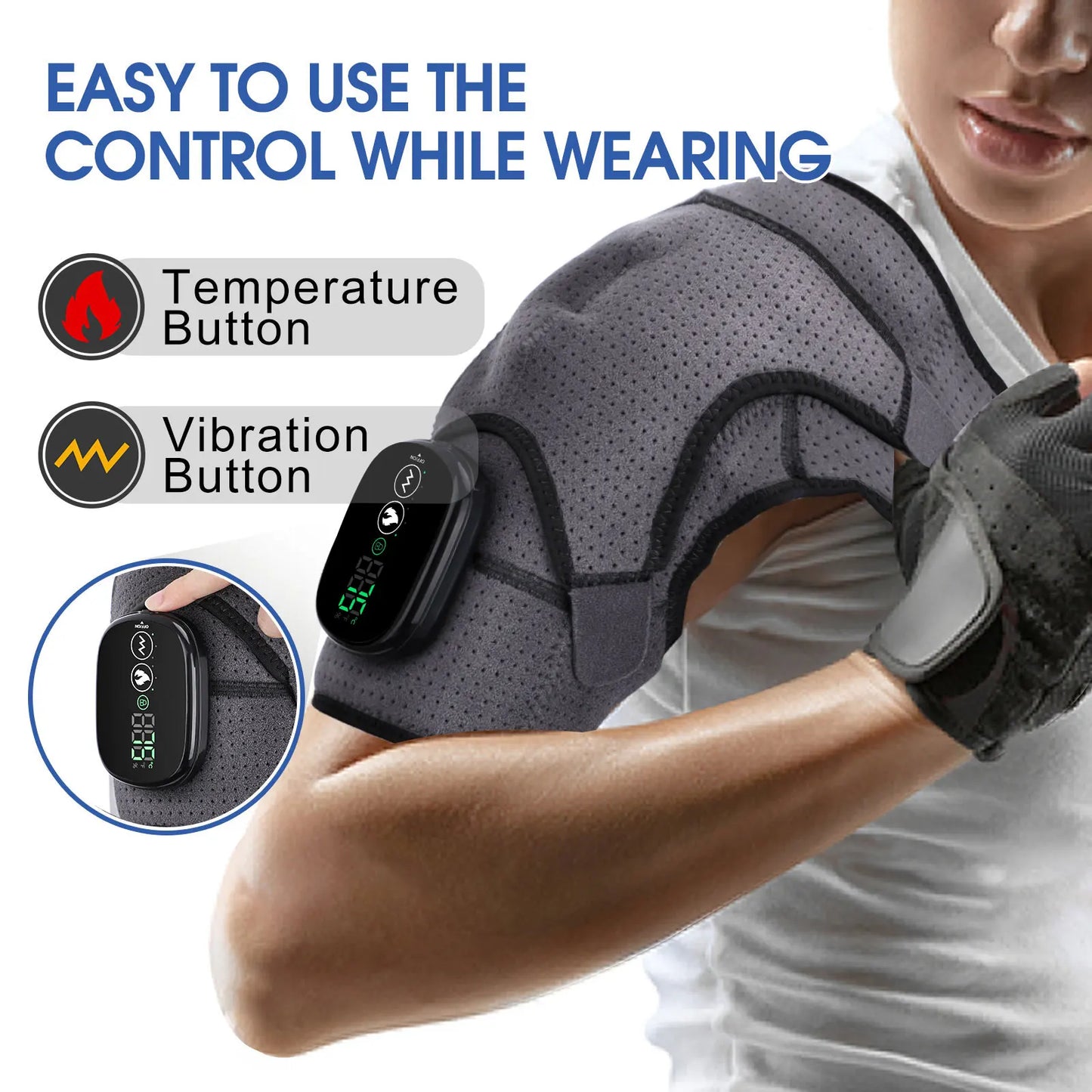 Relievio - 3-in-1 Shoulder, Elbow, Knee Heat Massager